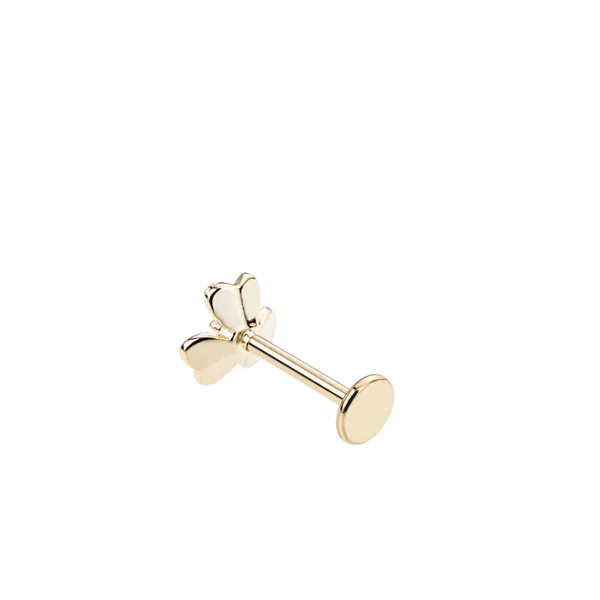 A & ONE Arany Színű 316L Orvosi Acél Labret Piercing Réz Virág Dísszel