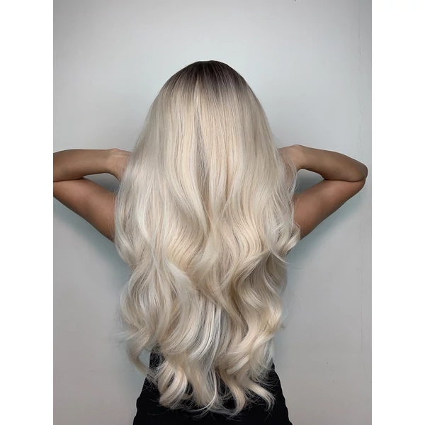 A & ONE Szőke Ombre Stílusú Egyenes Szintetikus Paróka 65 cm