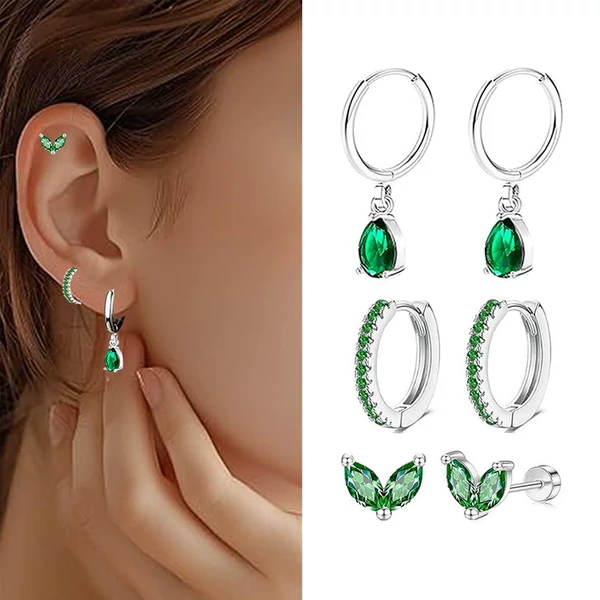 A & ONE Ezüst Színű 316L Orvosi Acél Piercing Szett - 6 db