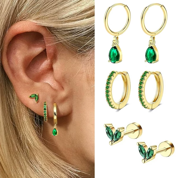 A & ONE Arany Színű 316L Orvosi Acél Piercing Szett - 6 db
