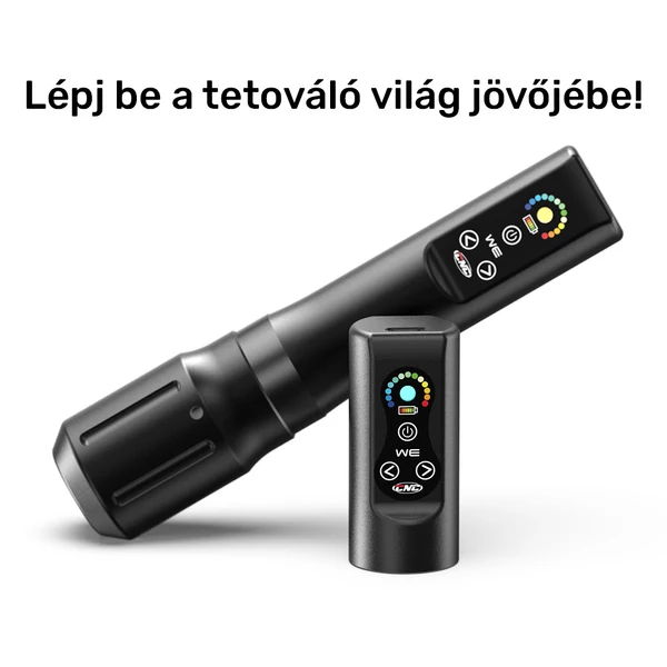 CNC Fekete Tetováló toll Két Akkumulátorral